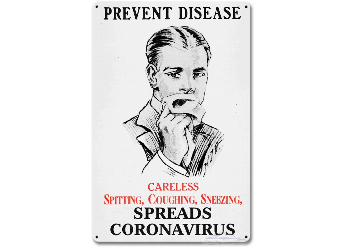 Coughing Sneezing Coronavirus - 12" x 18"