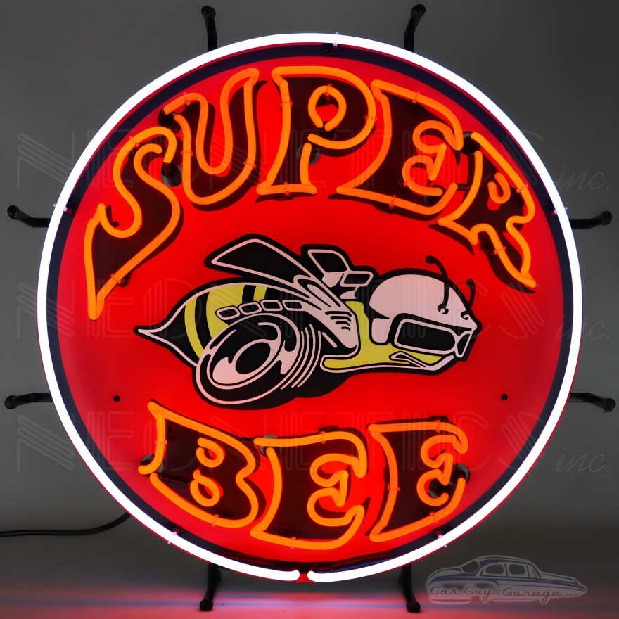 Super Bee Neon Sign With Backing Super Bee Neon Sign With Backing