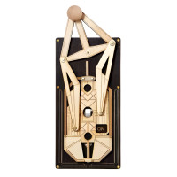 Black Mechanical Lever Wood Light Switch Cover - Single Toggle Plate