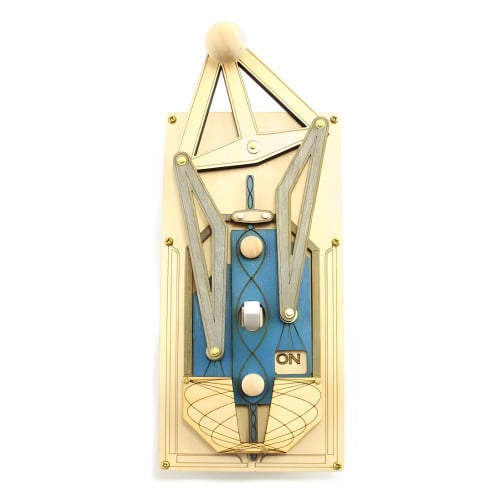 Natural Blue Single Toggle Truss and Rigging Light Switch Plate