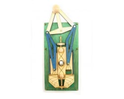 Blue Green Single Toggle Truss and Rigging Light Switch Plate