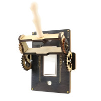 Steampunk Gear Lever Rocker Light Switch Plate Cover - Black Decora