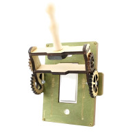 Green Gear-Operated Lever Rocker Light Switch Cover (Single Decora)