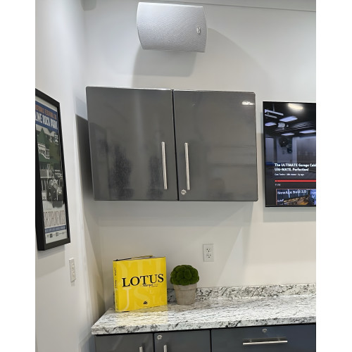 Grey Modular Oversized Partitioned 2-Door Garage Wall Cabinet