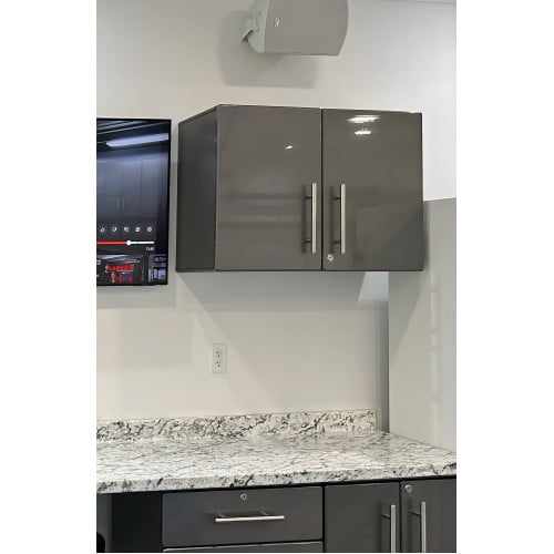 Grey Modular Oversized Partitioned 2-Door Garage Wall Cabinet