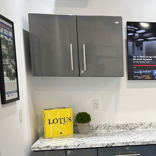 Grey Modular 2-Door Locking Garage Wall Cabinet 35.5 Inch Wall Mounted