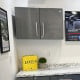 Grey Modular 13-Piece Garage Cabinets Storage System with Workbench