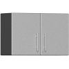 Stardust Silver Metallic MDF Oversized Partitioned 2-Door Wall Cabinet