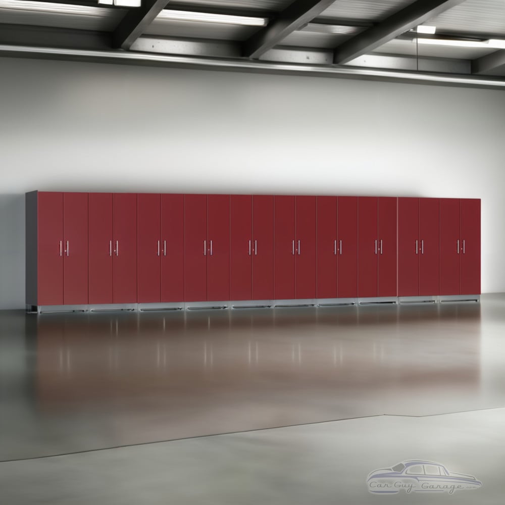 Ruby Red Metallic MDF Cabinets