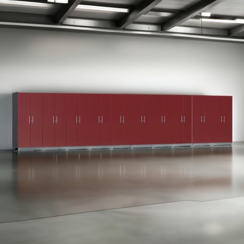 Red Modular 10 Piece Garage Storage Closet Set