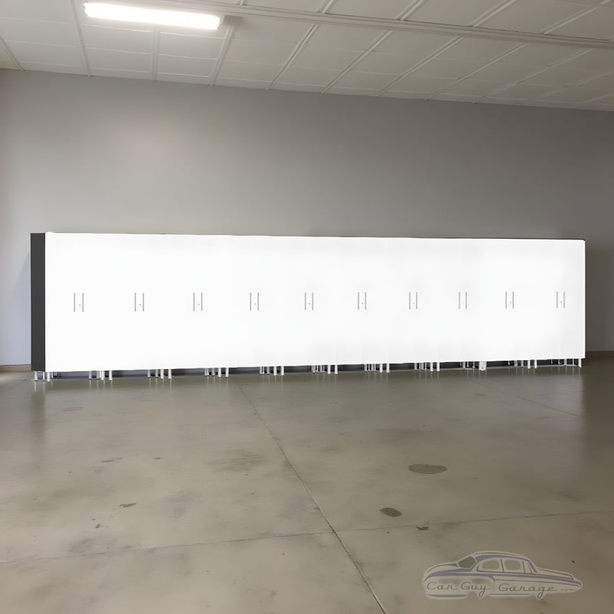 White Modular 10-Piece Locking Tall Garage Storage Closet Set
