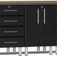 Black Modular 4 Piece Workstation Kit