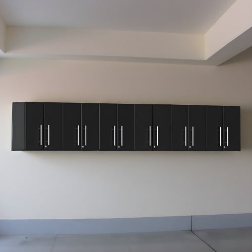 Black Modular 6 Piece Garage Wall Cabinet Set