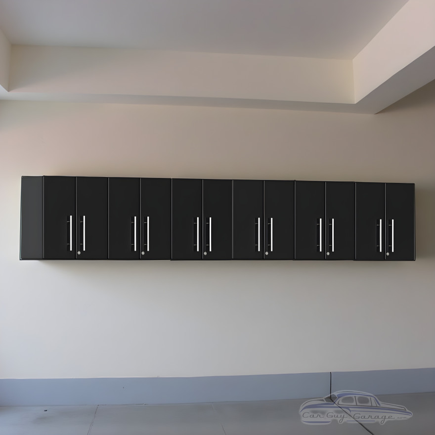 Black Modular 6-Piece Locking Garage Wall Cabinet Set (24x24x14)