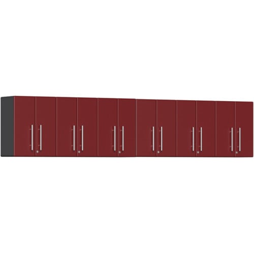 Red Modular 6 Piece Garage Wall Cabinet Set