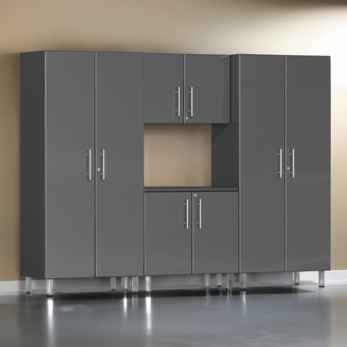 Grey Modular 4 Piece Kit of Garage Cabinets