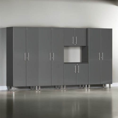 Grey Modular 5 Piece Kit of Garage Cabinets