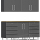Grey Modular 6 Piece Workstation Set