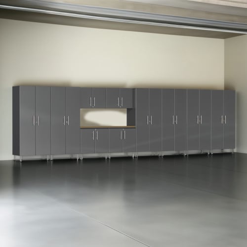 Grey Modular 11 Piece Set of Garage Cabinets