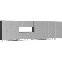Silver Modular 11 Piece Set of Garage Cabinets