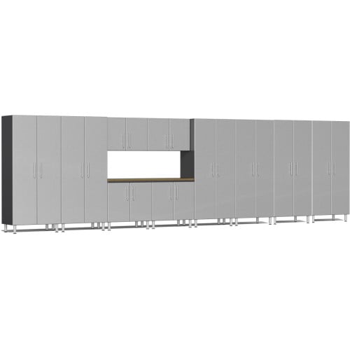 Silver Modular 11 Piece Set of Garage Cabinets