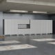 Silver Modular 11 Piece Set of Garage Cabinets Silver Modular 11 Piece Set of Garage Cabinets