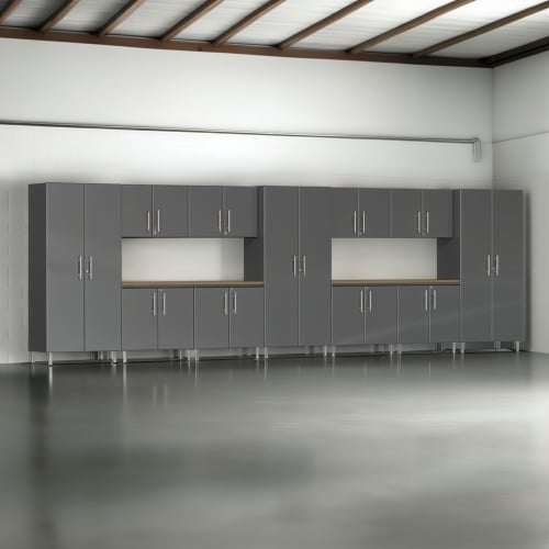 Grey Modular 13 Piece Set of Garage Cabinets