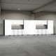 White Modular 18-Piece Lockable Garage Cabinet System with Worktops