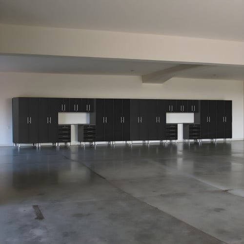 Black Modular 20 Piece Set of Garage Cabinets