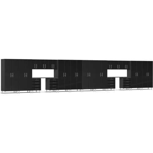 Black Modular 20 Piece Set of Garage Cabinets