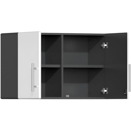 White Modular Oversized Partitioned 2-Door Garage Wall Cabinet