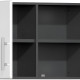 White Modular Oversized Partitioned 2-Door Wall Cabinet