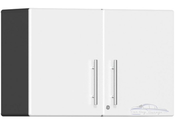 White Modular Oversized Partitioned 2-Door Wall Cabinet