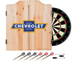 Chevrolet Dart Cabinet Set with Darts and Board - Super Service