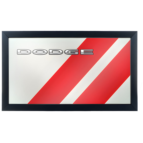 Dodge Logo Mirror - Big Stripe
