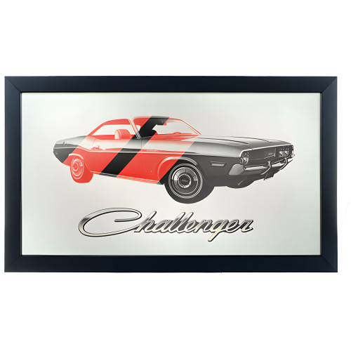 Dodge Logo Mirror - Challenger Stripes 2