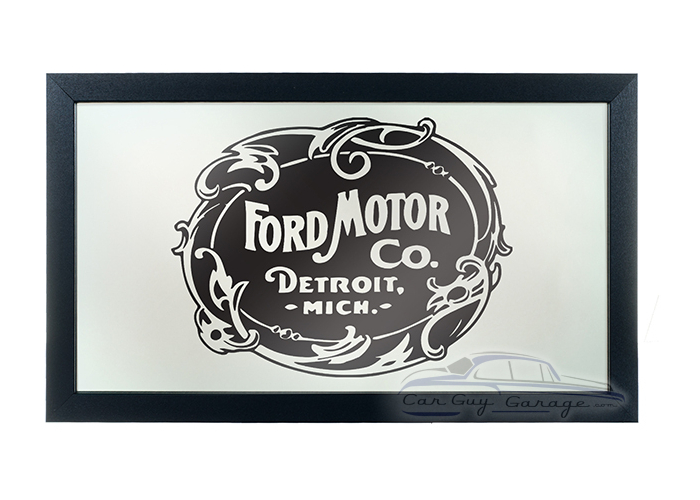 Ford Framed Logo Mirror - Vintage 1903 Ford Motor Co.