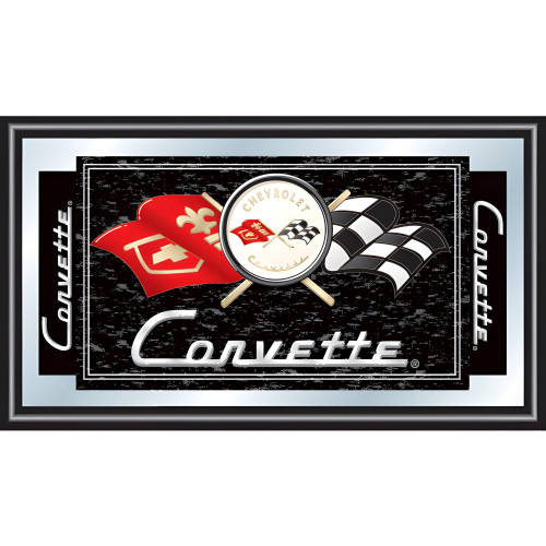Corvette C1 Framed Mirror - Black