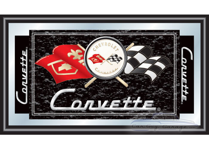 Corvette C1 Framed Mirror - Black