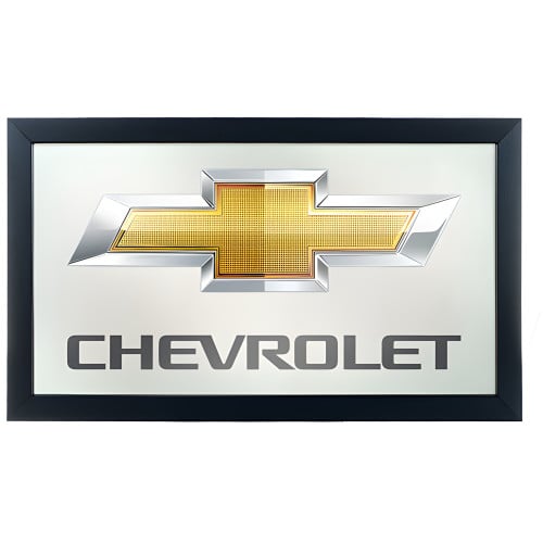 Chevy Chevrolet Bow Tie Framed Mirror
