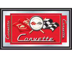 Corvette C1 Framed Mirror - Red