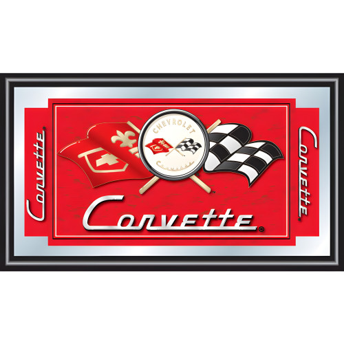 Corvette C1 Framed Mirror - Red