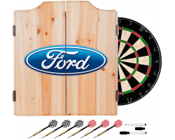 Ford Dart Cabinet Set with Darts and Board - Ford Oval