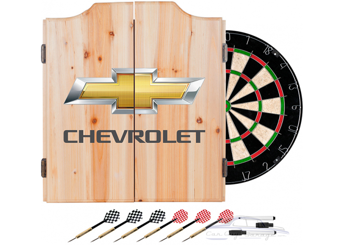 Chevrolet Dart Board Set with Cabinet