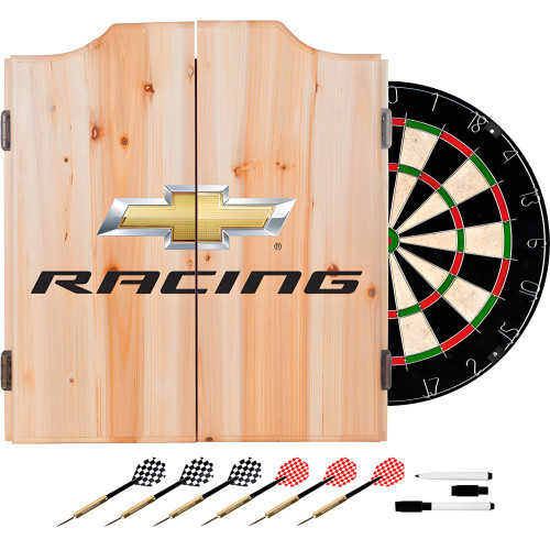 Chevrolet Dart Cabinet Set with Darts and Board - Chevy Racing