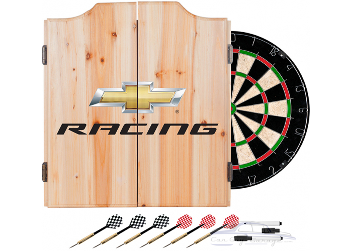 Chevrolet Dart Cabinet Set with Darts and Board - Chevy Racing