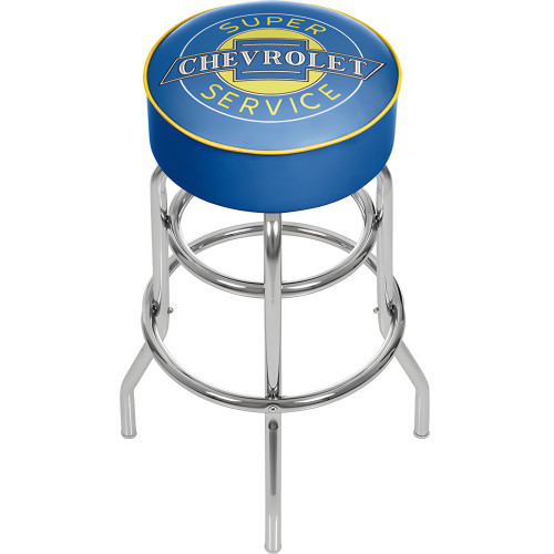 Chevrolet Padded Swivel Shop Stool - Super Service