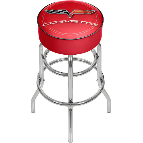 Corvette C6 Padded Shop Stool - Red