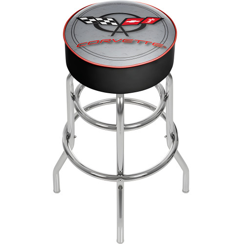 Corvette C5 Padded Shop Stool - Silver