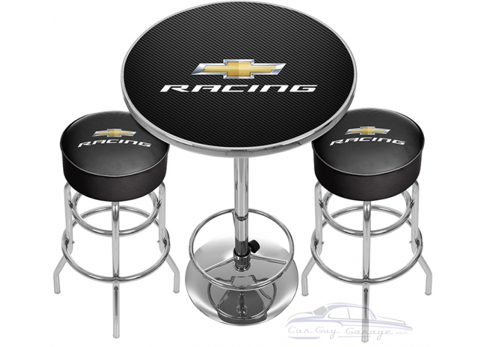 Chevrolet Racing Game Room Combo - 2 Bar Stools and Table